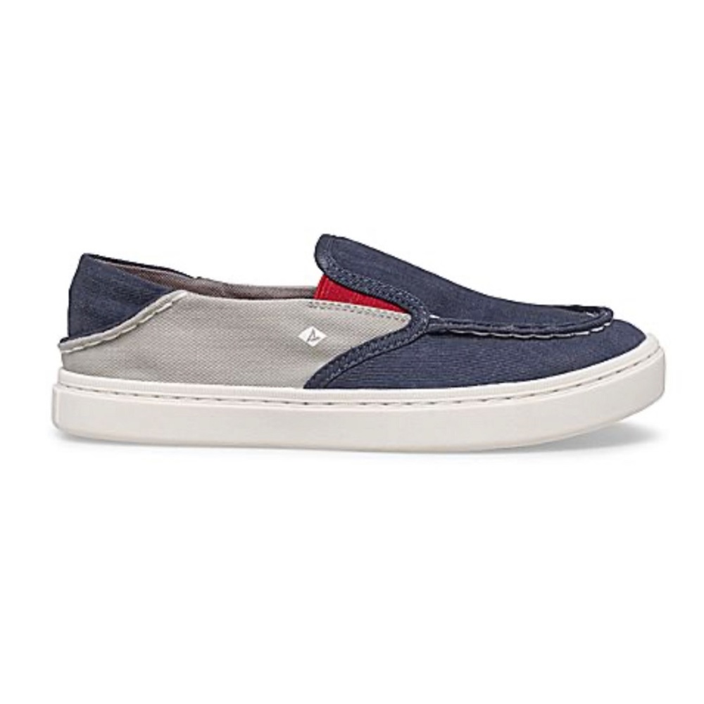 Little Boy Navy Sperry Saltie Jr. Slip-On Sneaker
